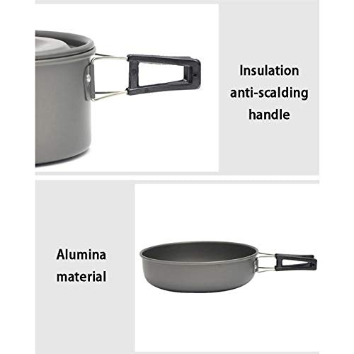 Camping Cookware Set with Kettle & Frying Pan