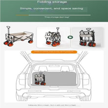 Foldable Camping Wagon Cart with All-Terrain Wheels