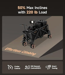 4WD Electric Utility Wagon with Seat & Foldable Design