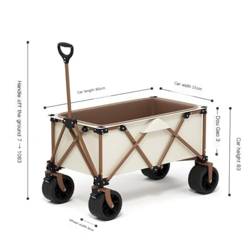 Foldable Utility Wagon Cart with All-Terrain Wheels