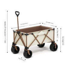 Foldable Utility Wagon Cart with All-Terrain Wheels