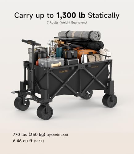 4WD Electric Utility Wagon with Seat & Foldable Design