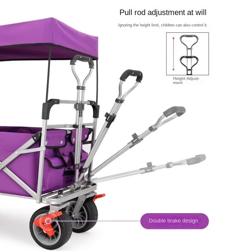 Heavy Duty Folding Wagon Cart with Canopy