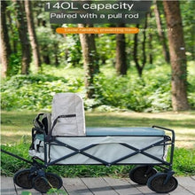 Foldable Camping Wagon Cart with All-Terrain Wheels