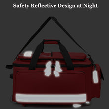 Large Capacity Rolling First Aid Kit Bag