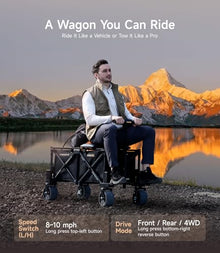 4WD Electric Utility Wagon with Seat & Foldable Design