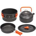 Aluminum Camping Cookware Set with Kettle & Pots