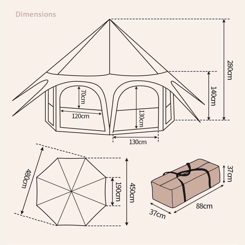 Bell Tent 8–10 Person Polycotton All-Season Tent