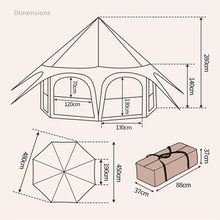Bell Tent 8–10 Person Polycotton All-Season Tent