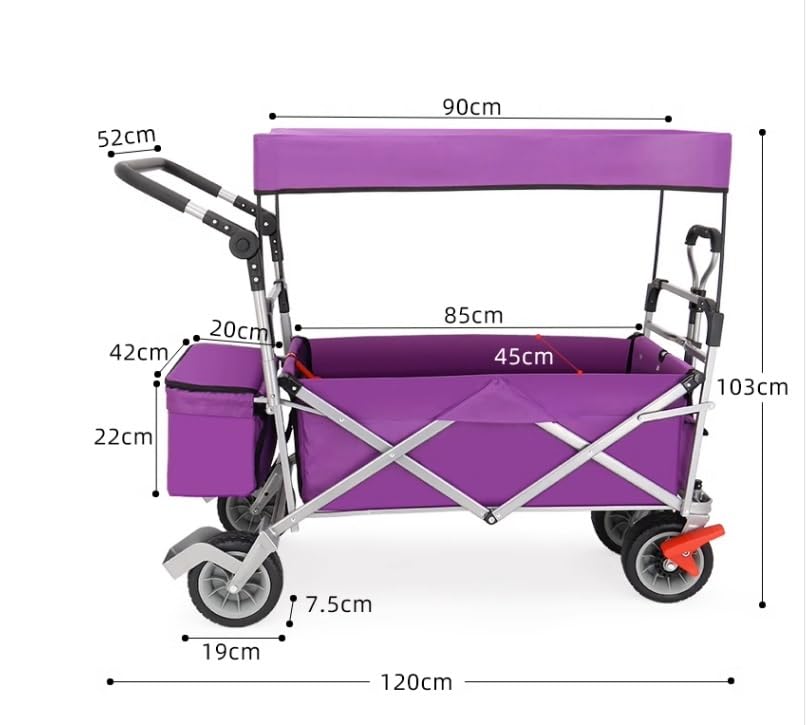 Heavy Duty Folding Wagon Cart with Canopy