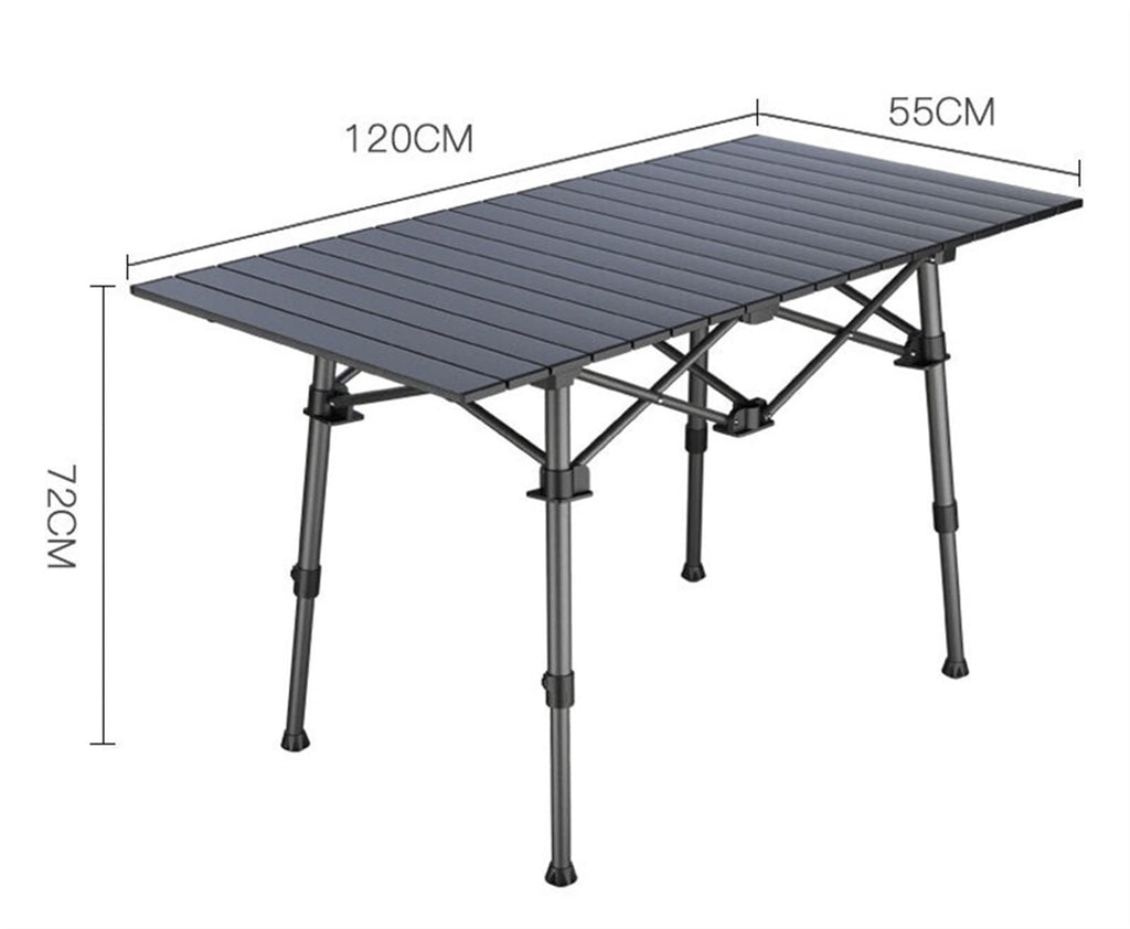 Portable Picnic Table 7PCS Table and Chair Set, Folding Roll Up Camping Travel Table