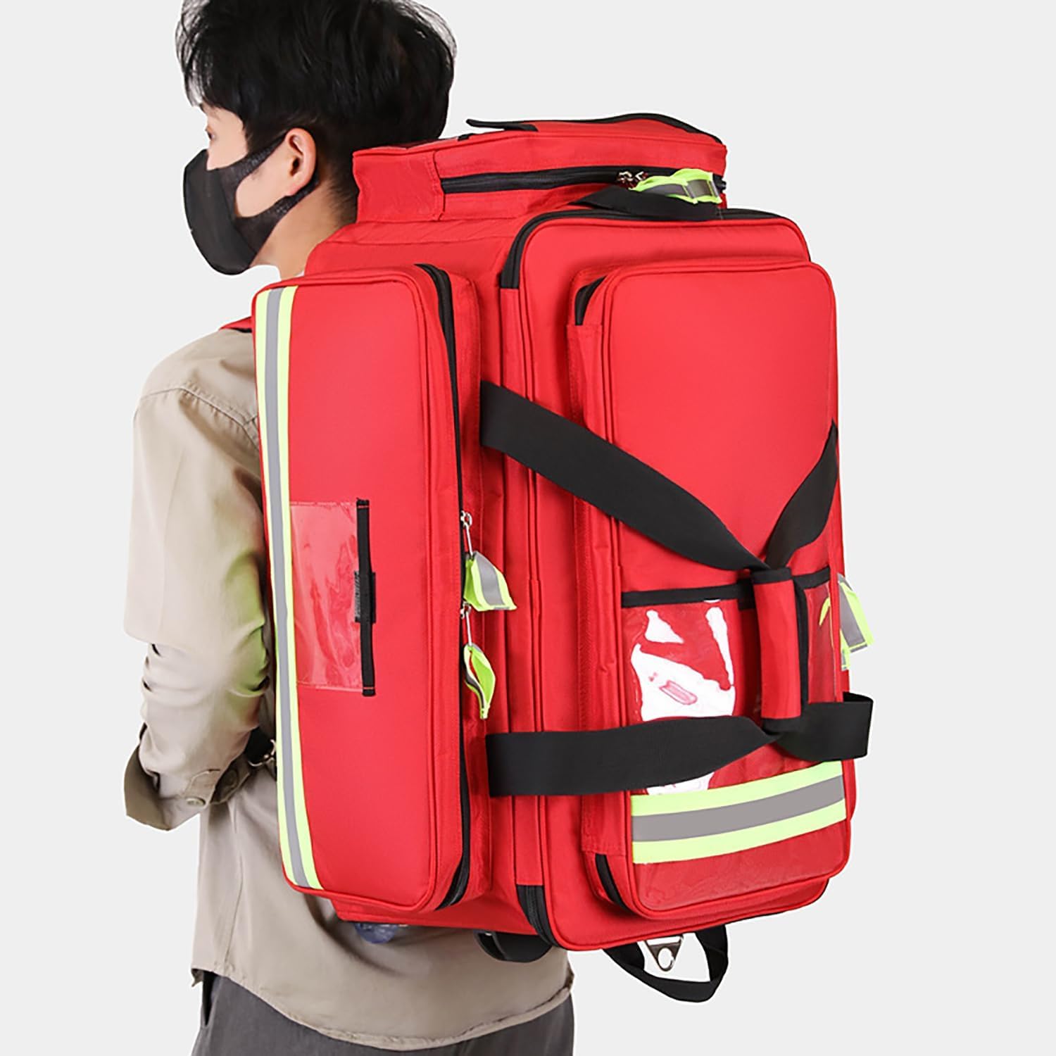 Large Capacity Rolling First Aid Kit Bag