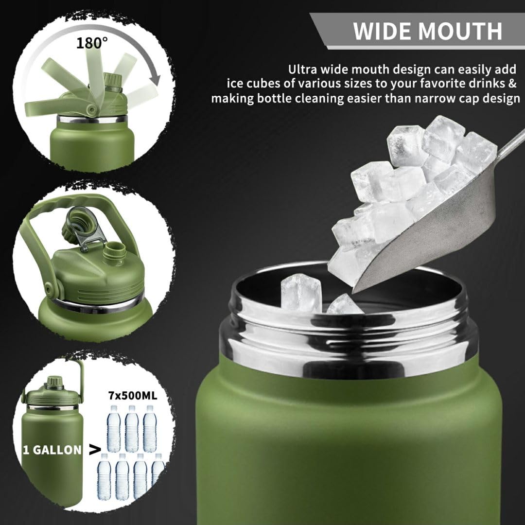 128 oz Insulated Stainless Steel Water Bottle