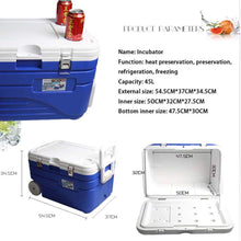 45L Wheeled Camping Cooler with Handle