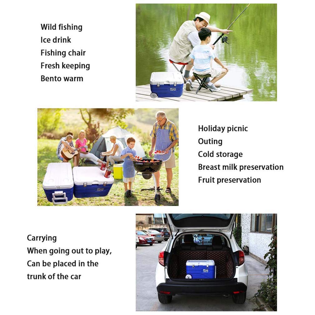 45L Wheeled Camping Cooler with Handle