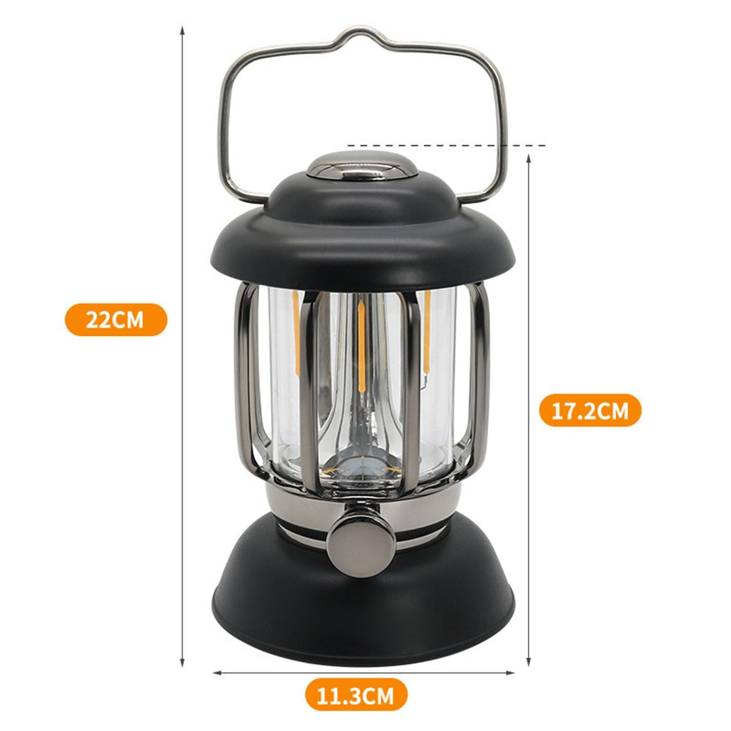 Vintage Camping Lantern with Adjustable Brightness