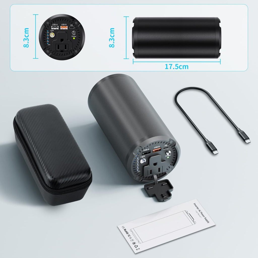 100W Portable Power Bank with AC Outlet 98Wh 27000mAh