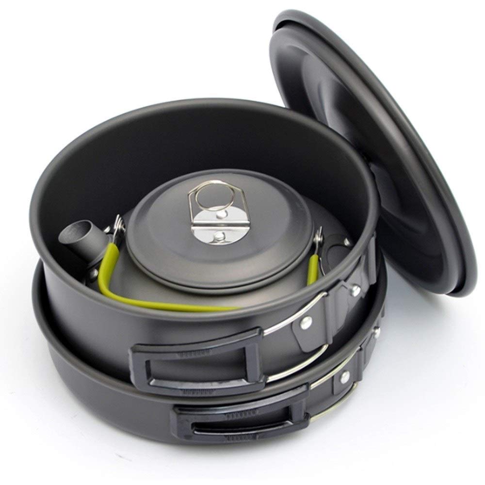 Camping Cookware Set with Kettle & Frying Pan