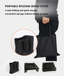 Portable Camping Rocket Wood Stove with Storage Bag