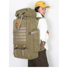 ASWRTYJO 80L Backpack Hiking Multi Compartment Travel Mountaineering Bag
