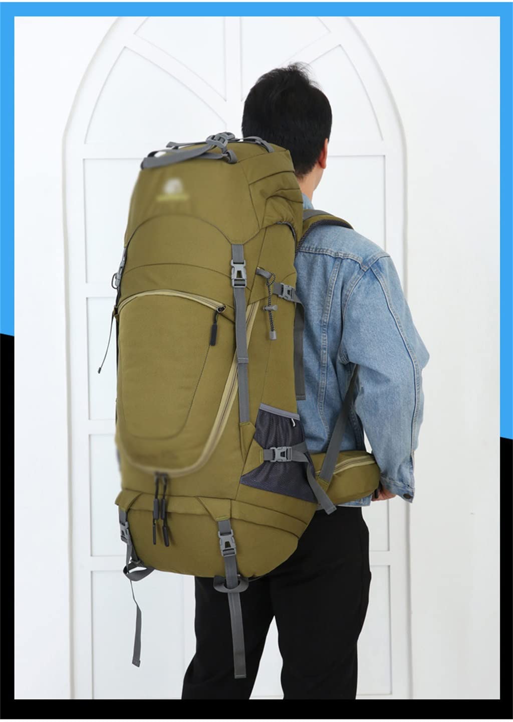 ASWRTYJO Large capacity sports backpack 80L outdoor bag mountaineering hiking