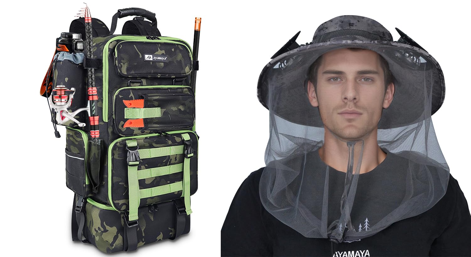 Solar Fan Hat & 45L Cooler Backpack Set