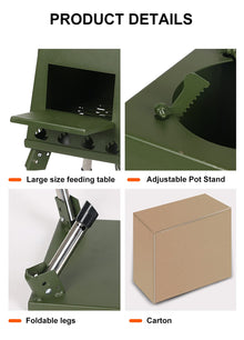 Portable Camping Rocket Wood Stove with Storage Bag