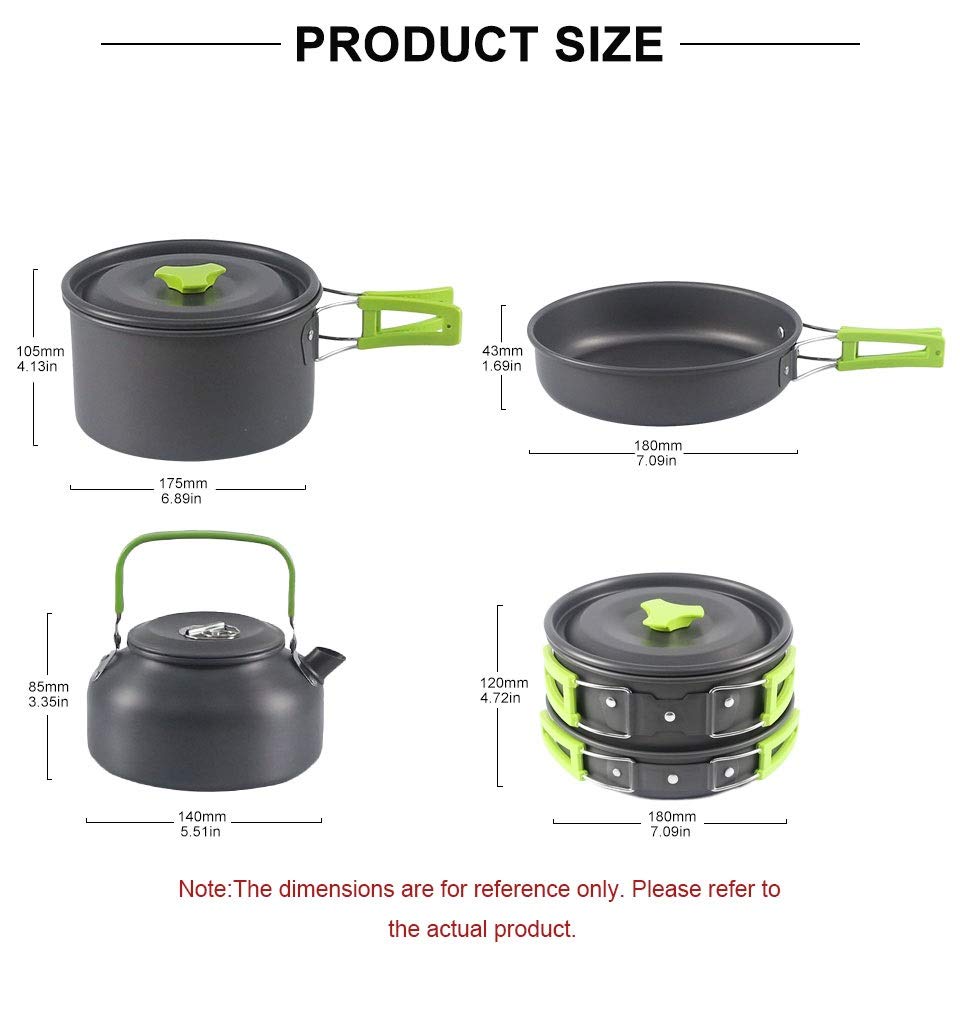 Camping Cookware Kit for Hiking & Picnic