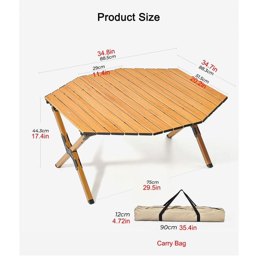 Foldable Aluminum Camping Table with Carry Bag