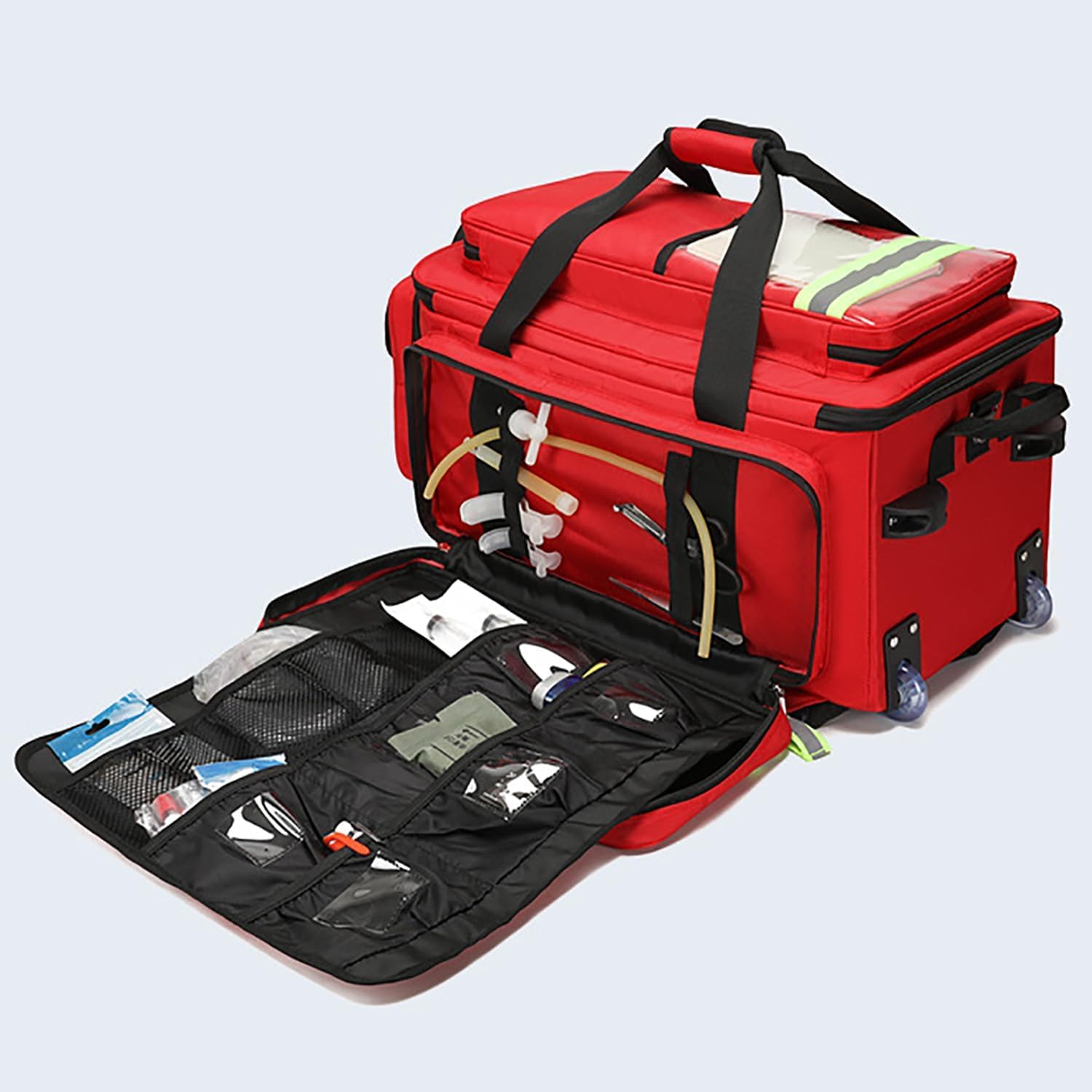 Large Capacity Rolling First Aid Kit Bag