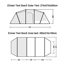 Family Tunnel Camping Tent 5–8 Person