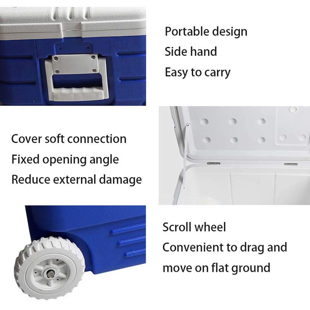 45L Wheeled Camping Cooler with Handle