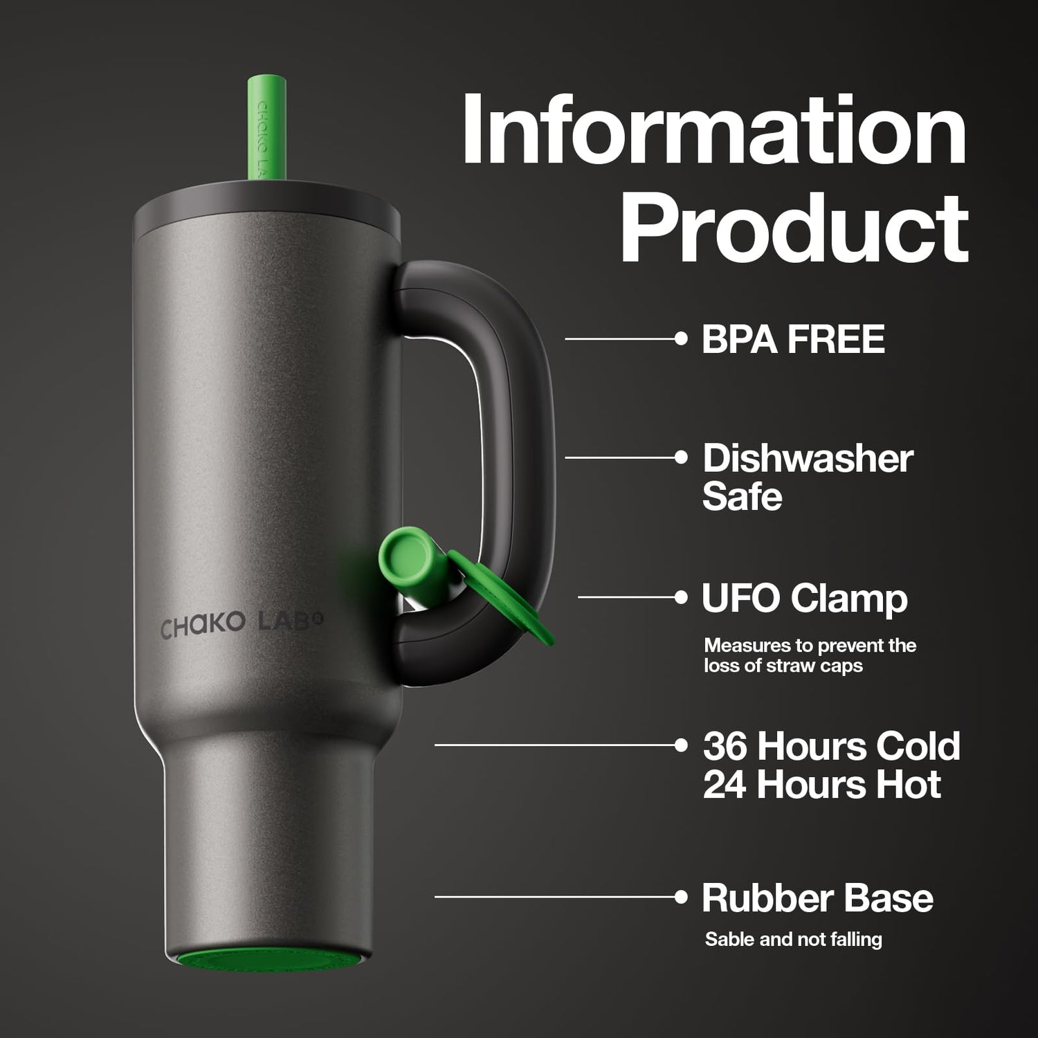 CHaKOLAB BaWangCup insulated water bottle drinkware colorful tumbler 1000ml