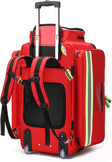 Large Capacity Rolling First Aid Kit Bag
