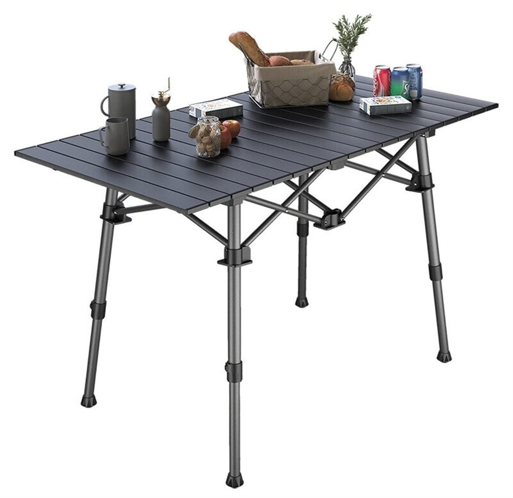 Portable Picnic Table 7PCS Table and Chair Set, Folding Roll Up Camping Travel Table