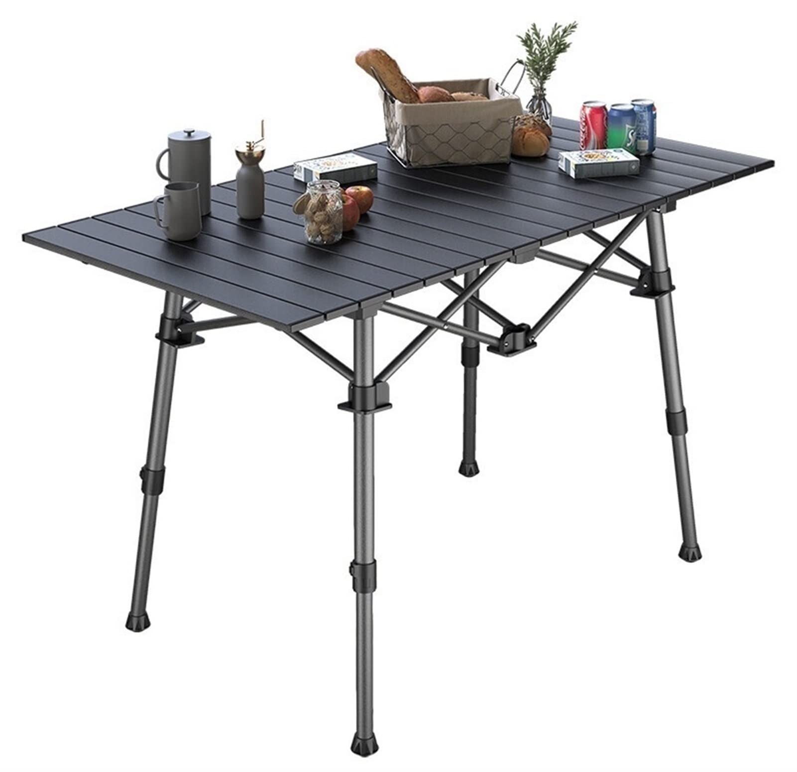 Portable Picnic Table 7PCS Table and Chair Set, Folding Roll Up Camping Travel Table
