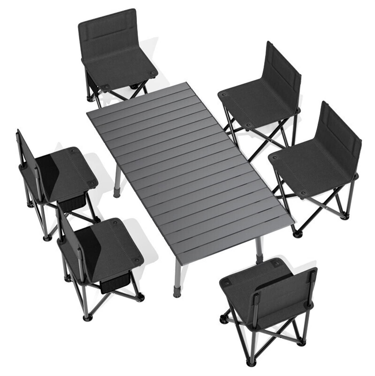 7-Piece Folding Camping Table & Chair Set with Carry Bag