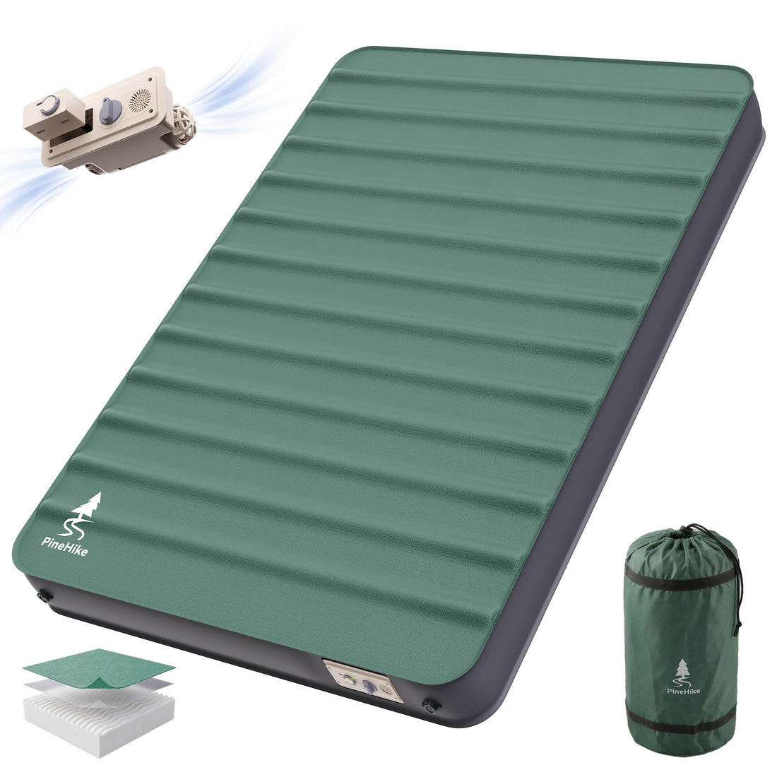 2 Person Memory Foam Camping Sleeping Pad with Electric Pump