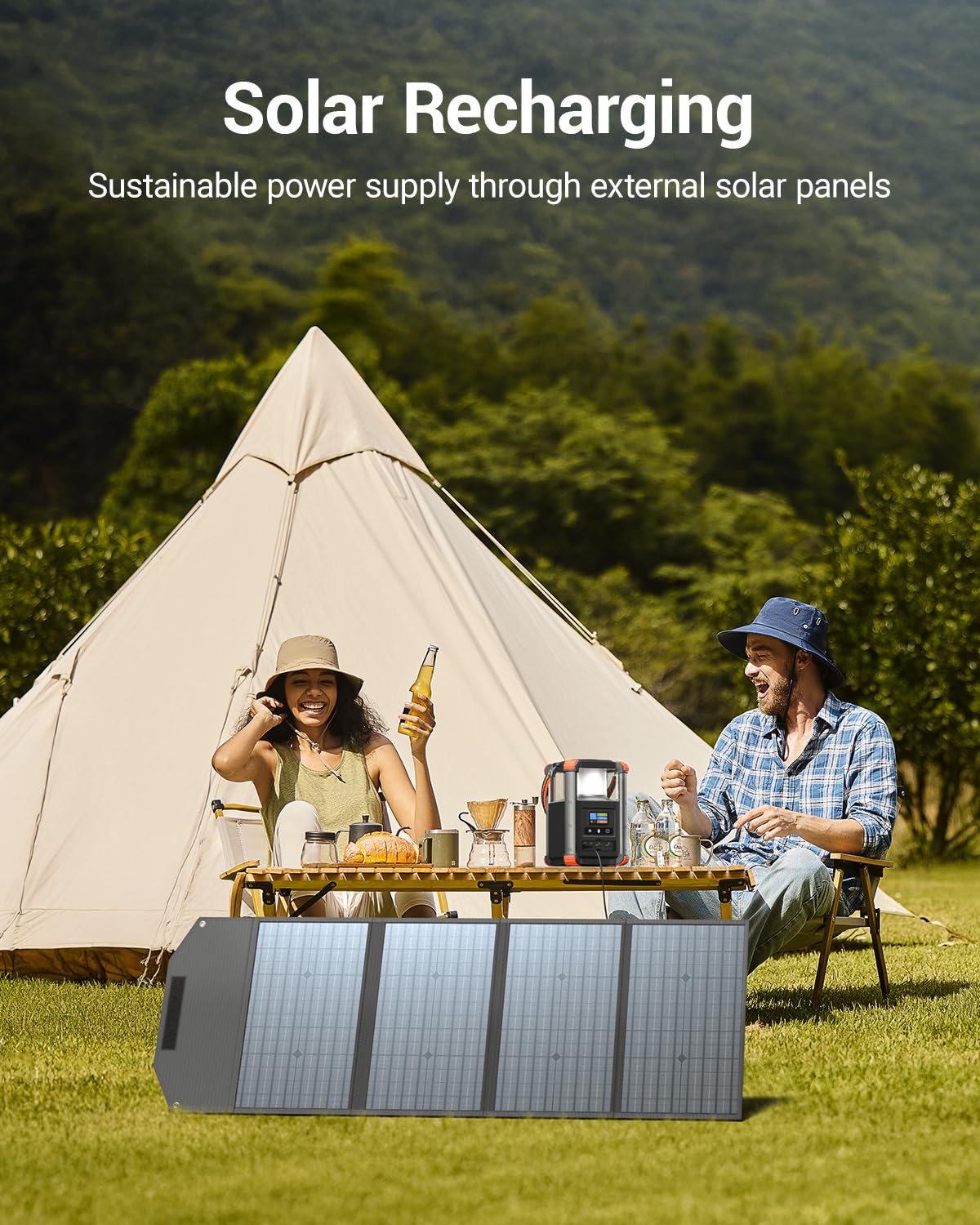 Solar Power Bank 20000mAh with Hand Crank & Fast Charging