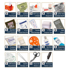 Hard Case Trauma First Aid Kit with Tourniquet & Combat Gauze