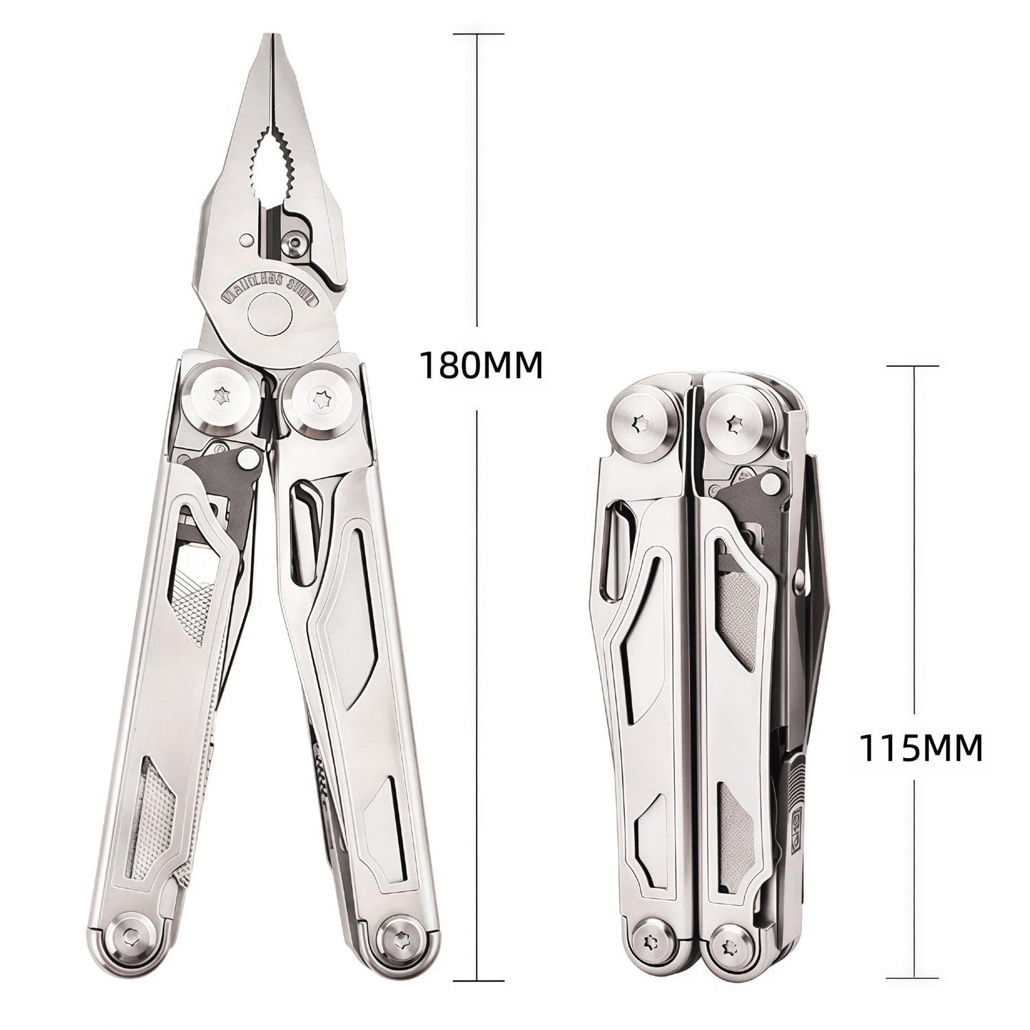 36-in-1 Stainless Steel Multi-Tool Pliers with Bit Set