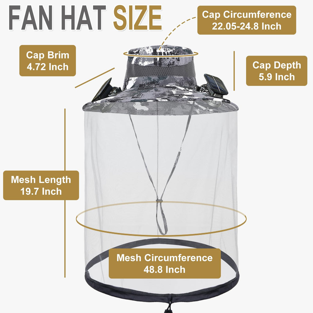 Solar Fan Hat & 45L Cooler Backpack Set