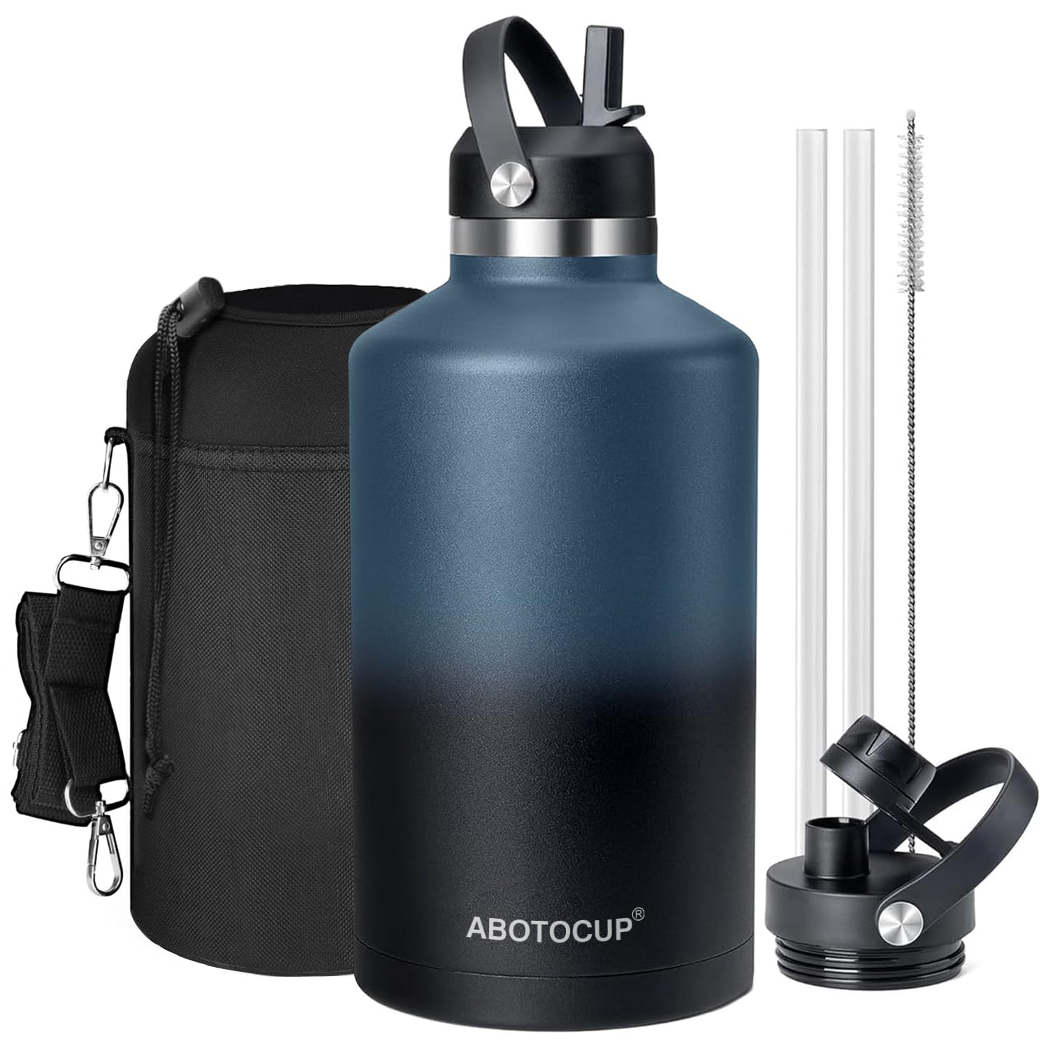 Stainless Steel Insulated Water Bottle with Straw Lid