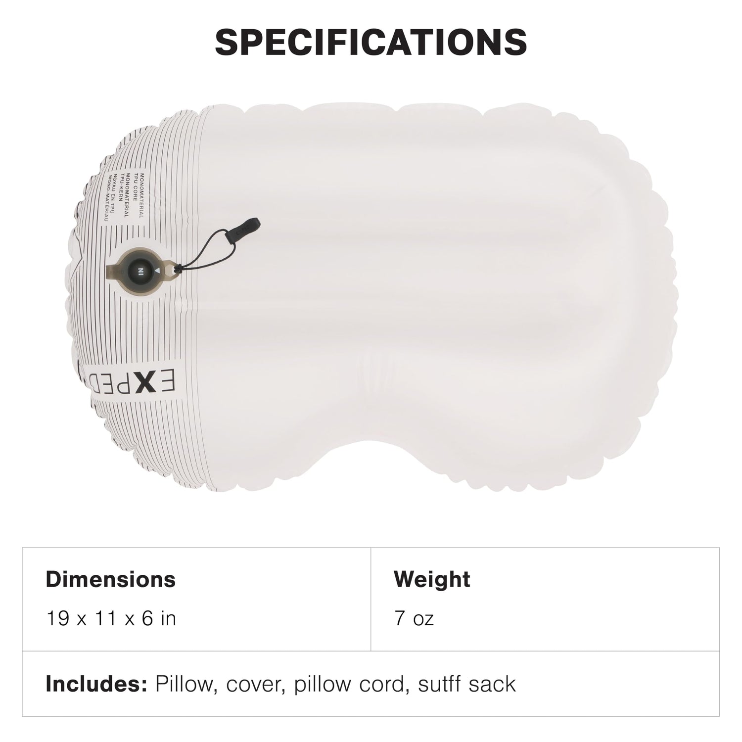 Lightweight Camping Pillow with Washable Cover