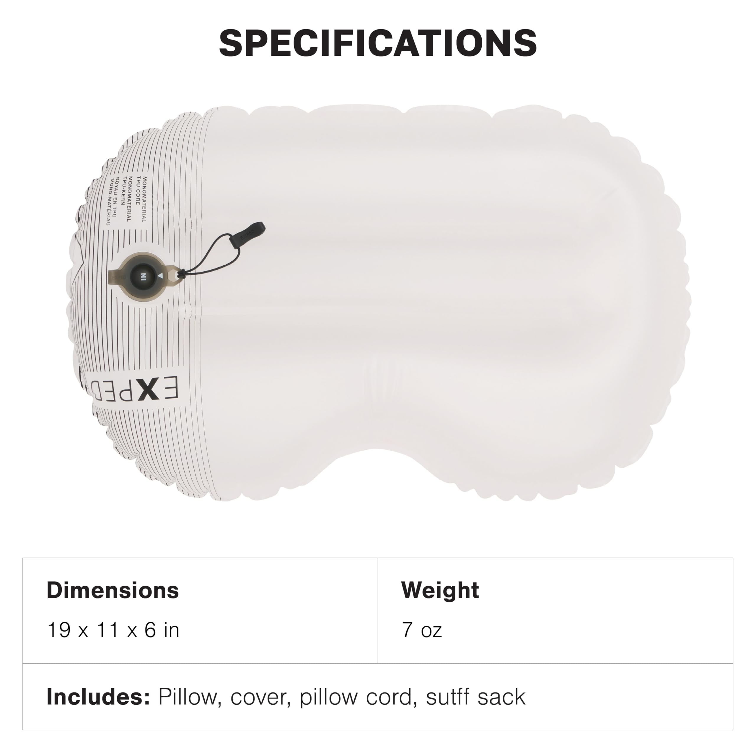 Lightweight Camping Pillow with Washable Cover