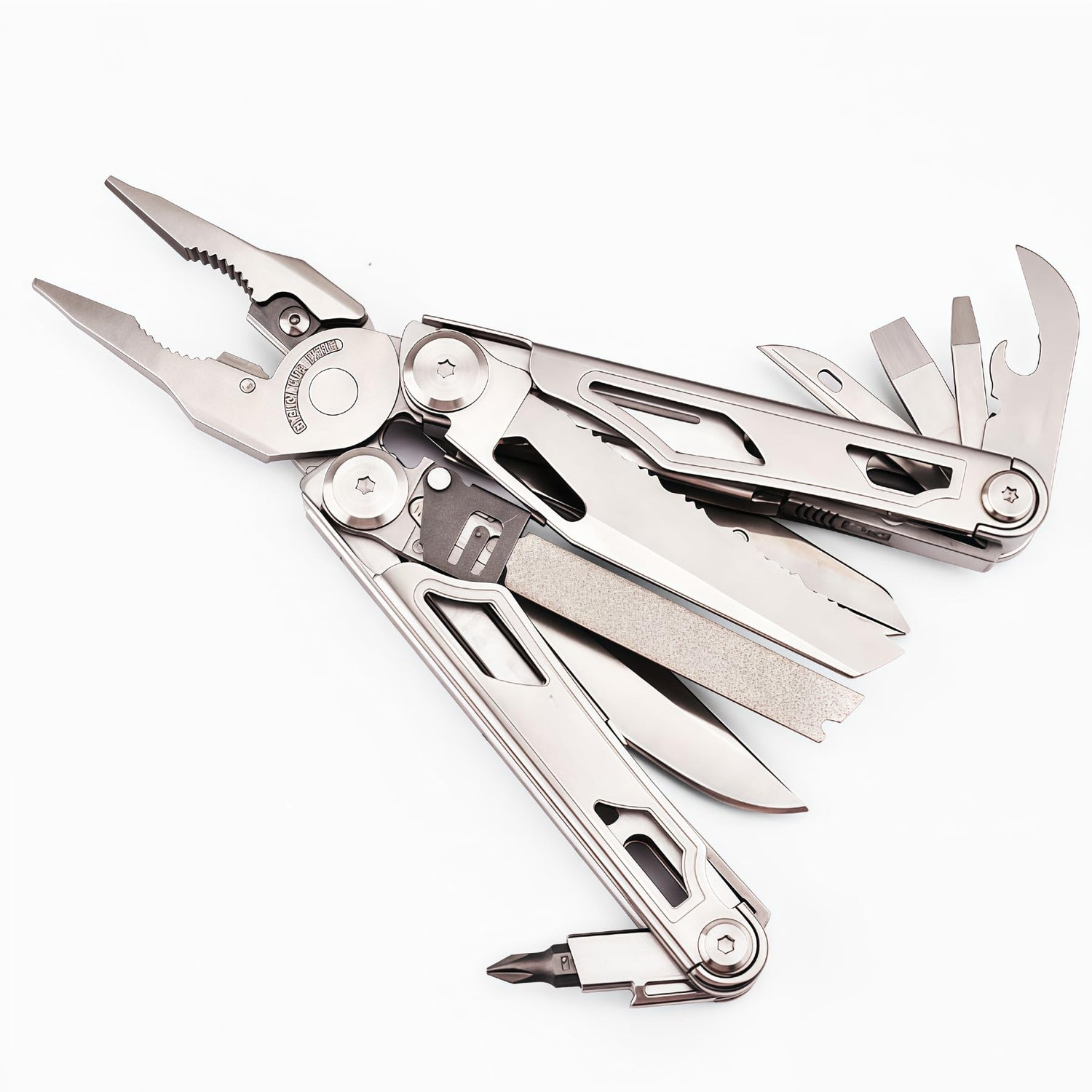 36-in-1 Stainless Steel Multi-Tool Pliers with Bit Set
