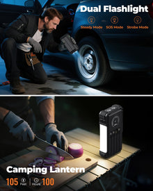 Solar Power Bank 20000mAh with Hand Crank & Fast Charging