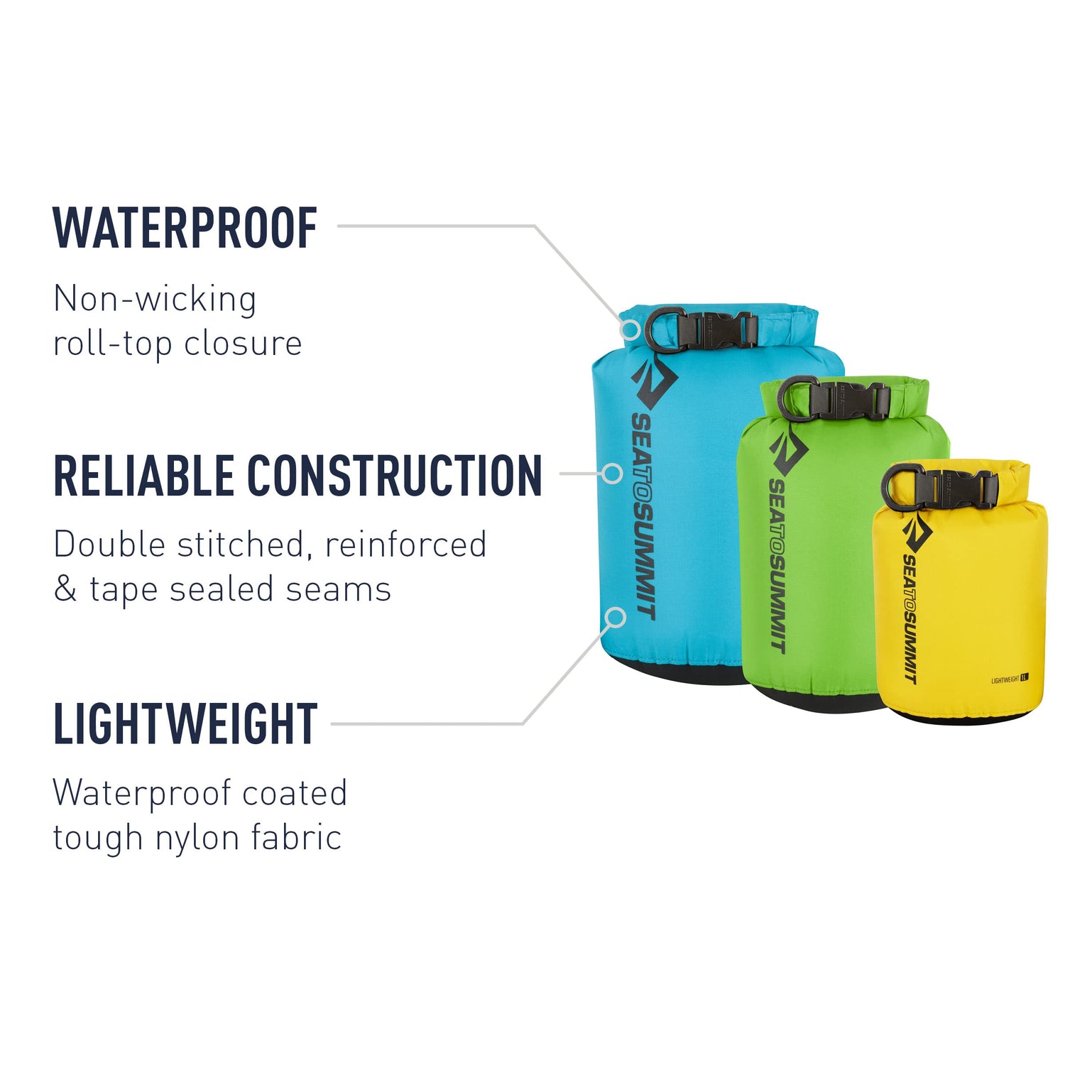 Sea to Summit Lightweight Dry Sack 3-Piece Dry Bag Set