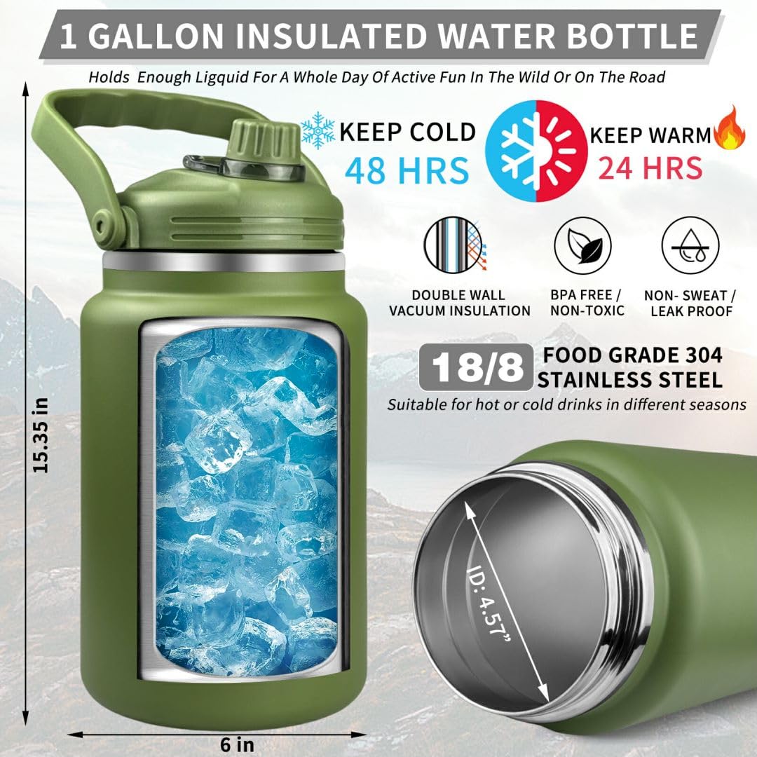 128 oz Insulated Stainless Steel Water Bottle