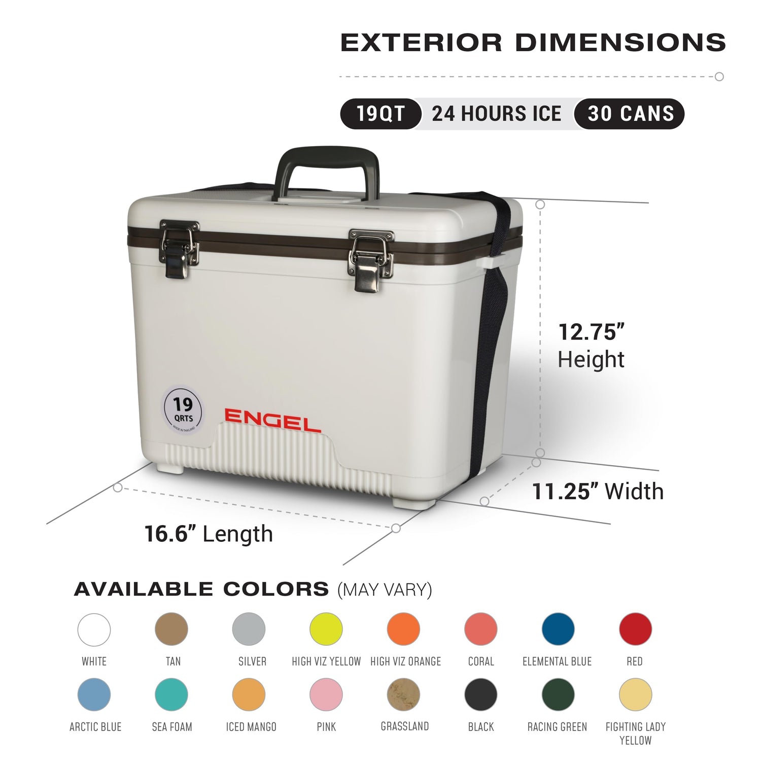19 Qt Leakproof Dry Box Cooler